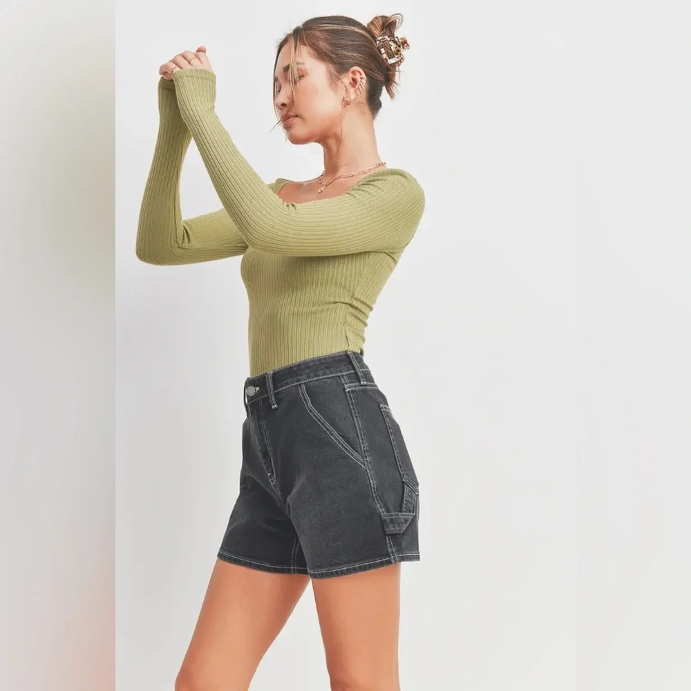 High Rise Utility Short - Washed Black - Picture 2 of 6